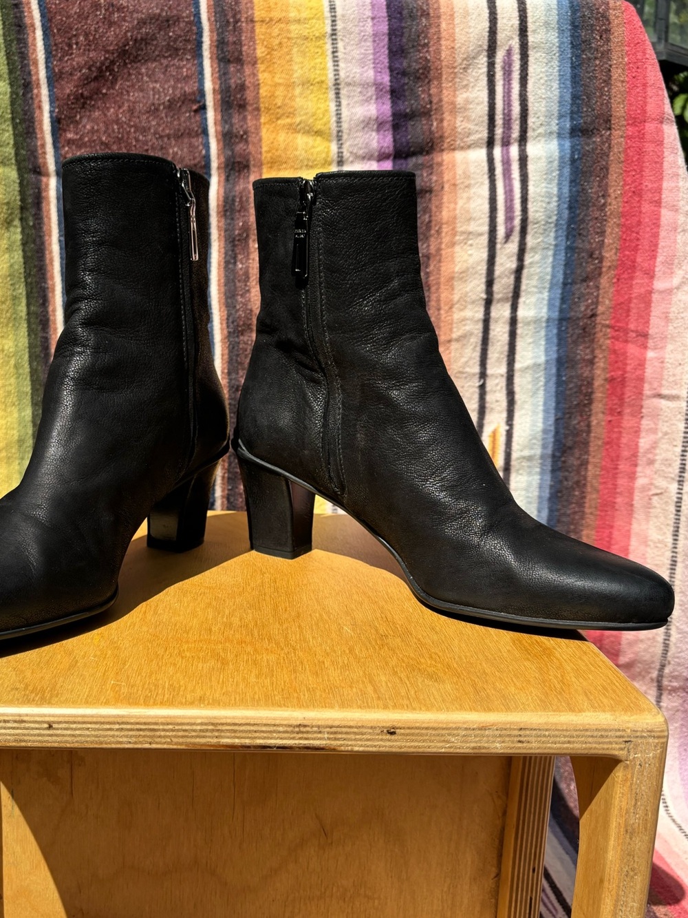 Prada Black Leather Women's Ankle Boots - 36 (US 6) - Picture 2 of 8